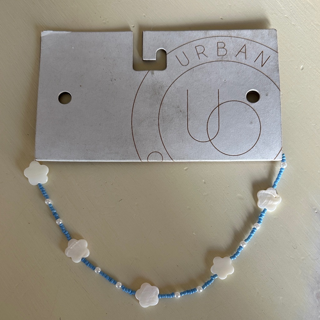 Urban Outfitters Blue And White Beaded Necklace 15$